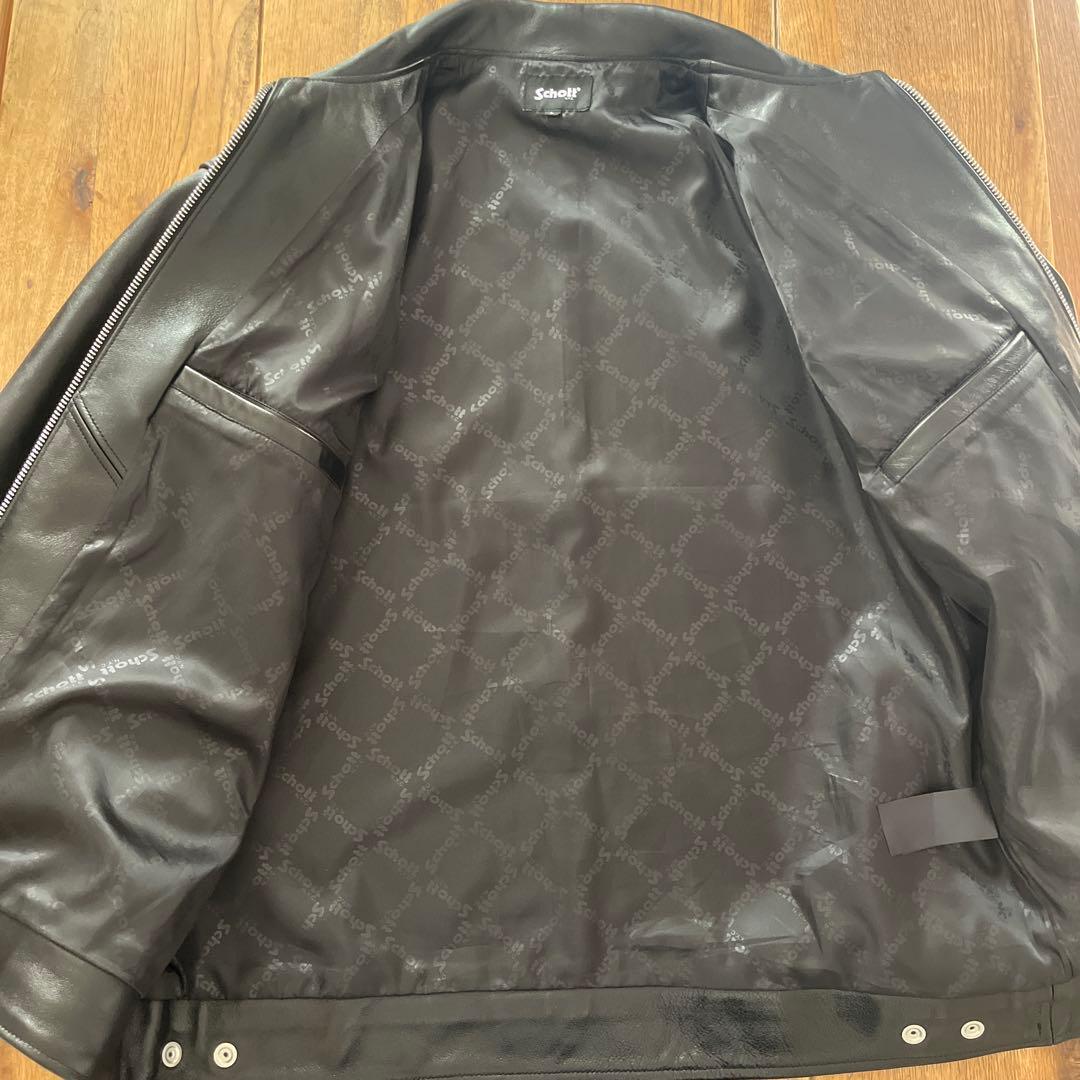 【完売品】Schott ブラックレザージャケット　L