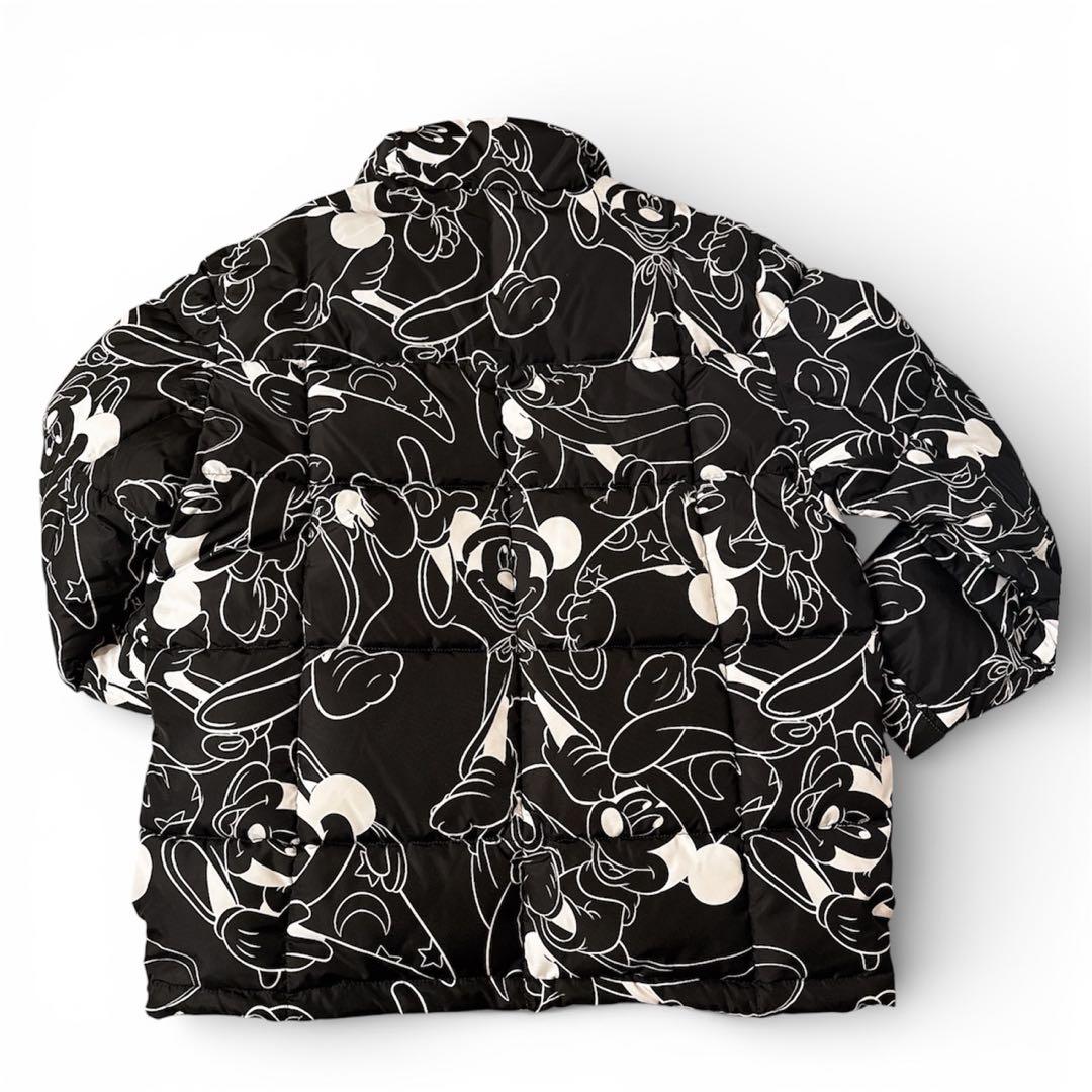  Disney ファンタジア ミッキー 総柄 ダウン　ジャケット M 黒