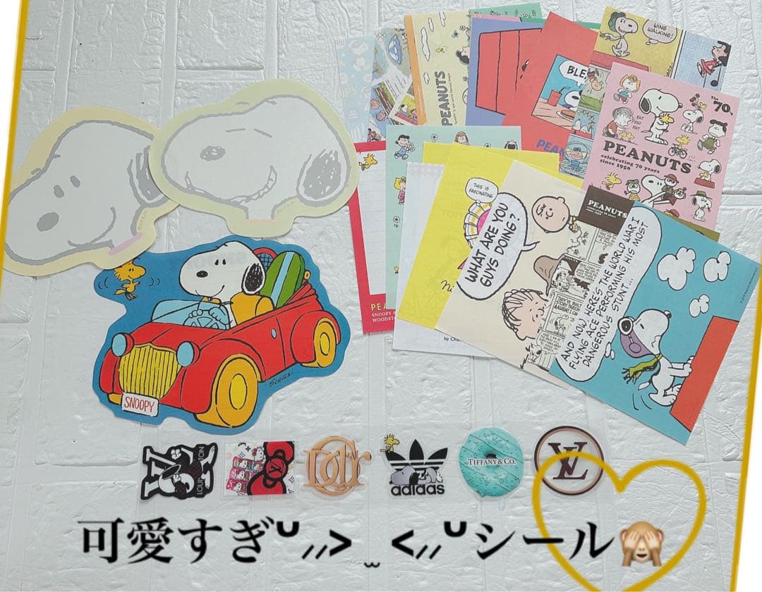 スヌーピーおすそ分けファイル♡アメキャラ＆スタバ限定1セット増量♡レア入り·͜·ᰔᩚ