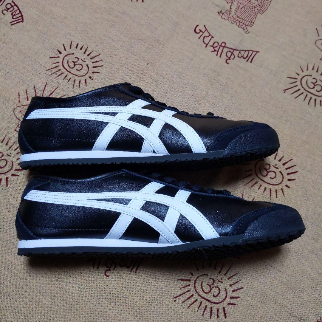 《美品箱付27.5cm》オニツカタイガー メキシコ66 黒×白