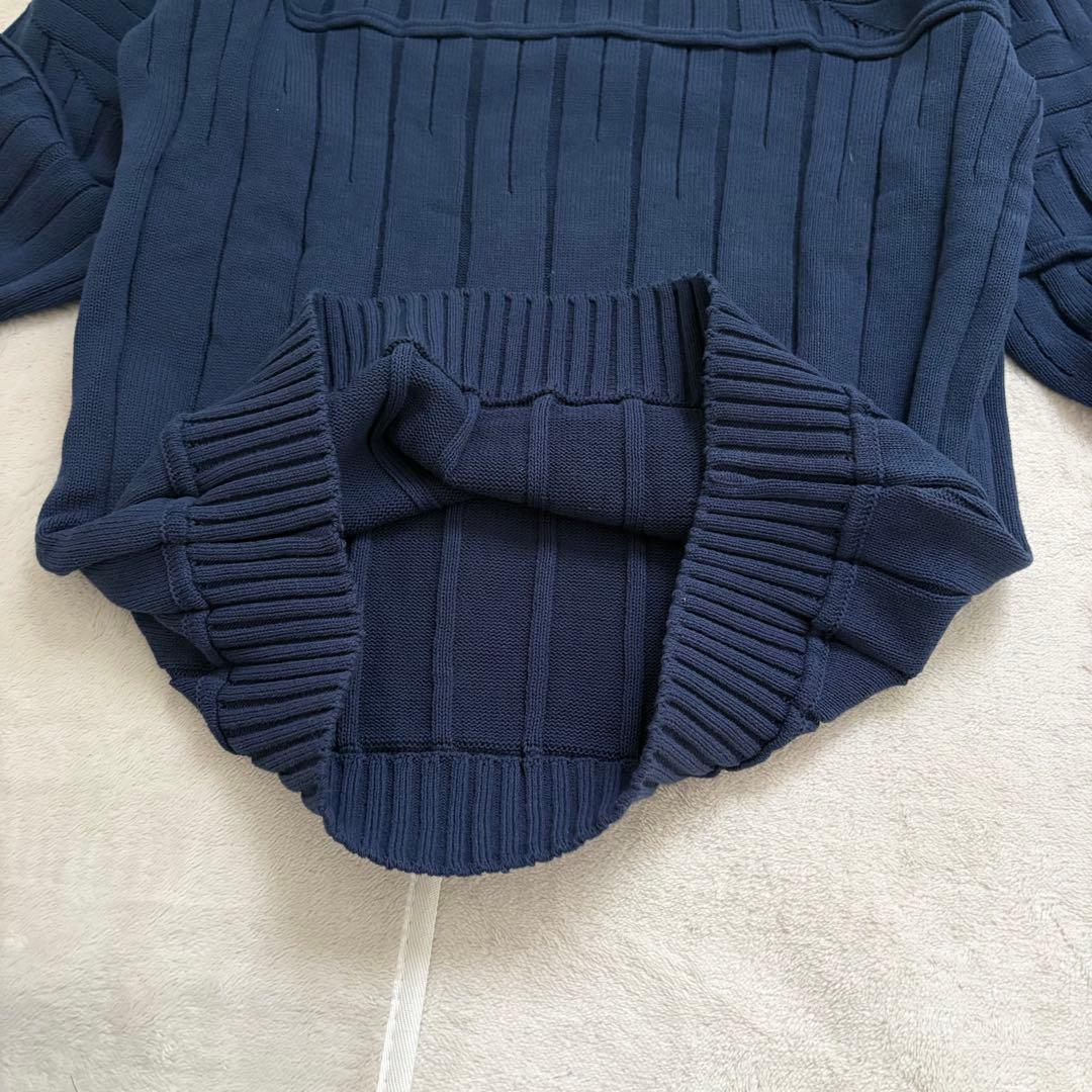 新品 タグ付き PASHU パシュ リブ編みセーター 3Dニット