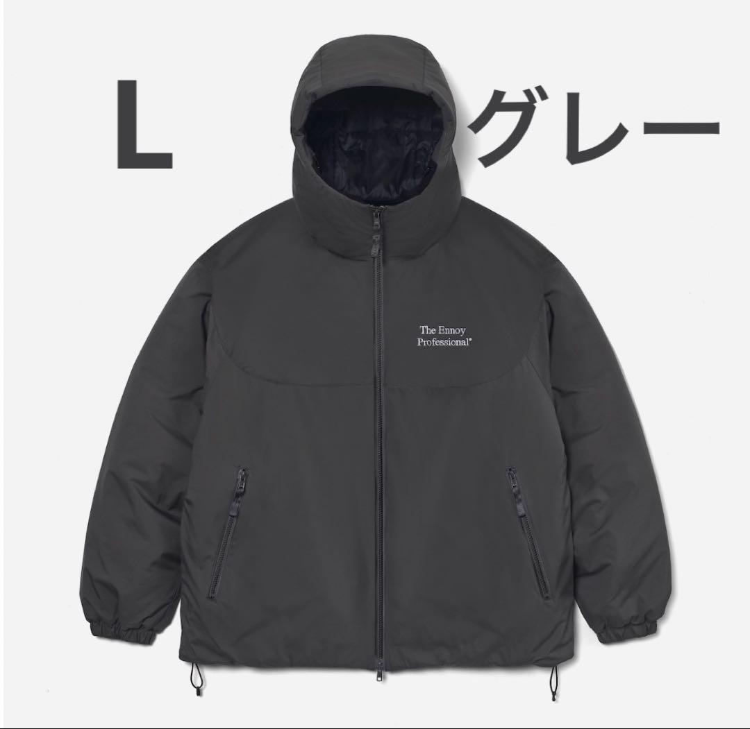 グ*チ様 ENNOYスタイリスト私物 PADDED NYLON HOODIEグレ