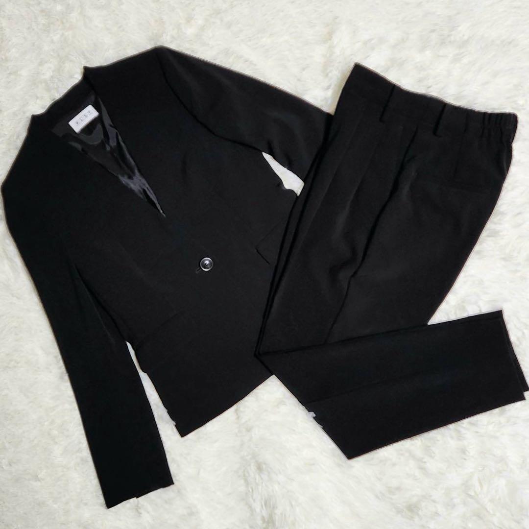 【極美品】PLST レディース パンツ スーツ ビジネス フォーマル ブラック