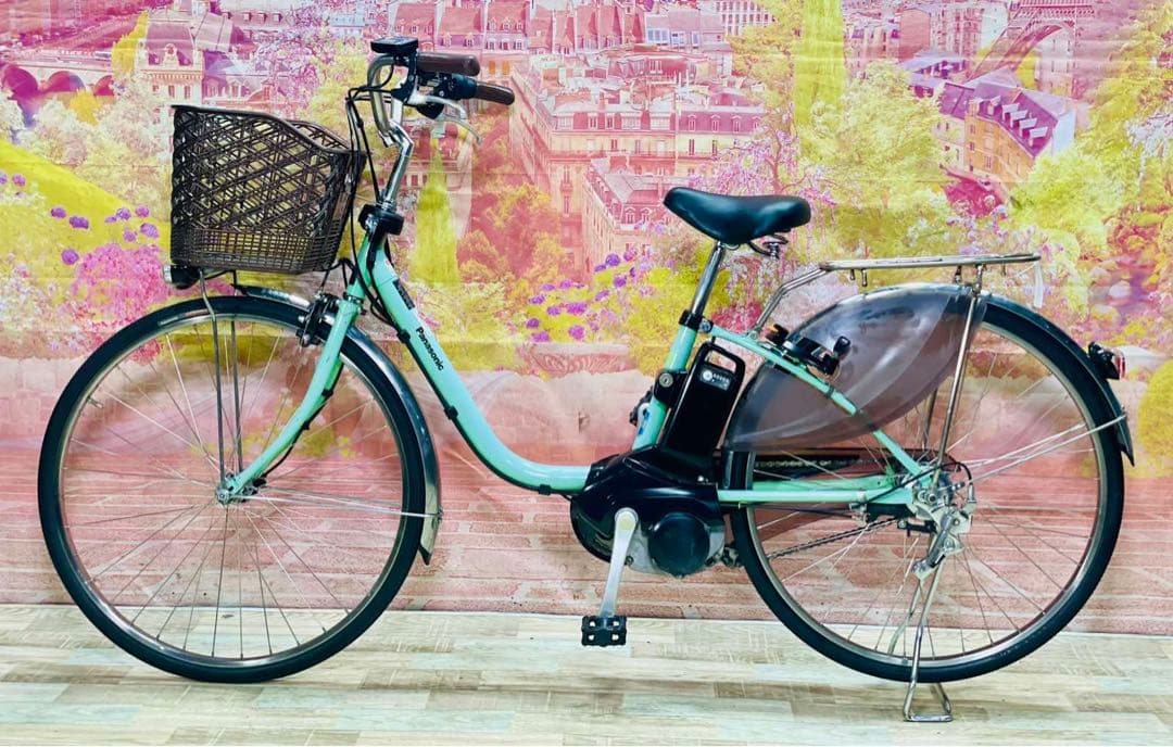 K2904 電動自転車パナソニック ママチャリ26インチ 8Ah 送料無料