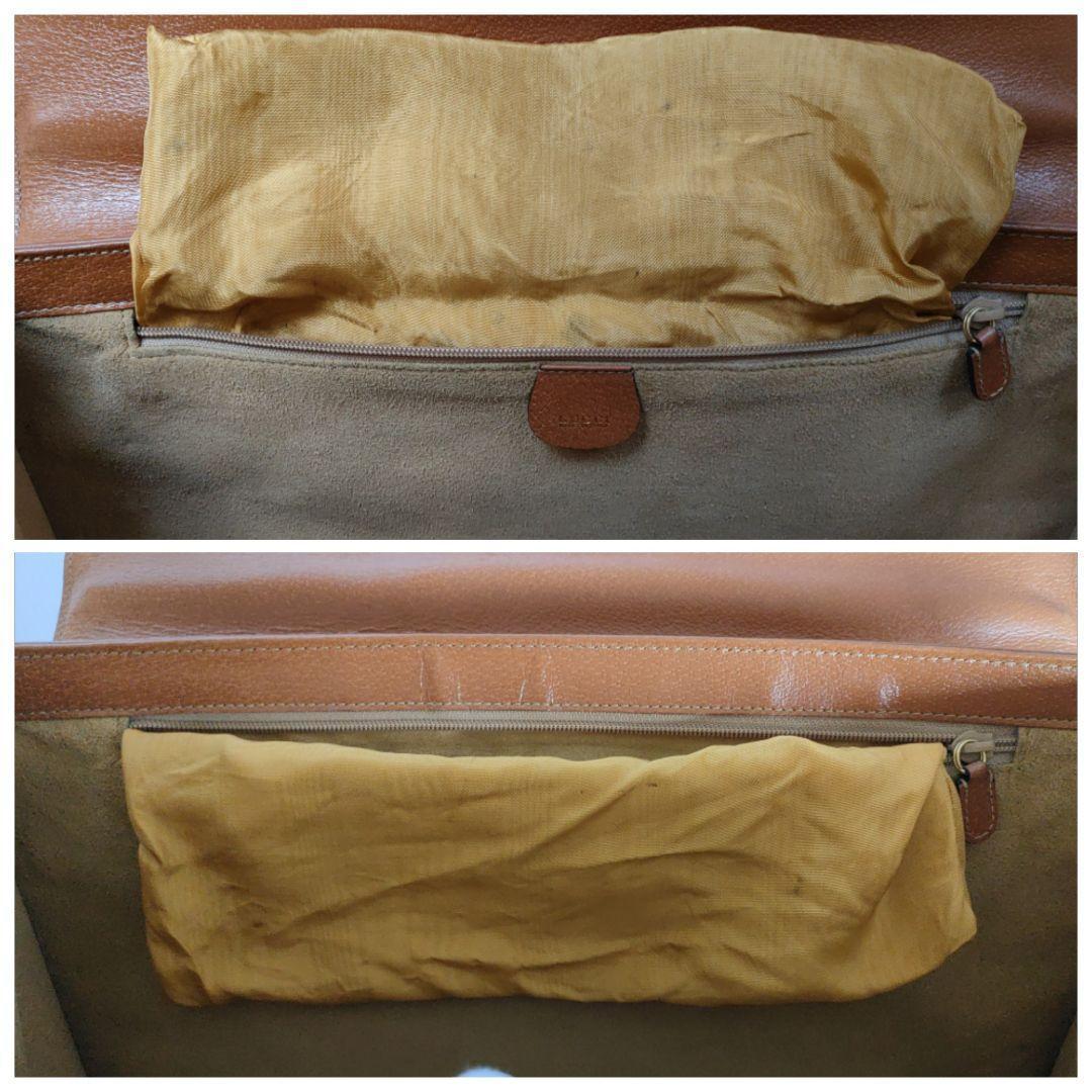 GUCCI 2way ビジネスバッグ ショルダー 肩がけ レザー ハンドバッグ