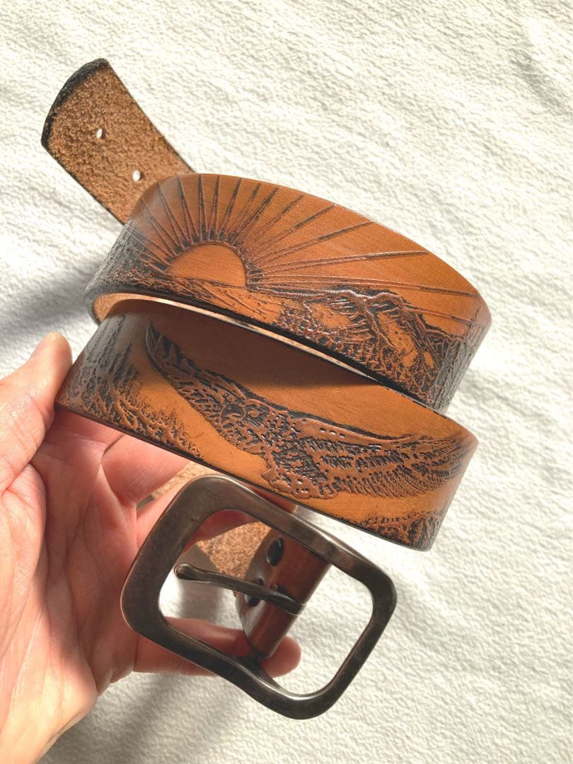 RRL イーグル　マウンテン　カウレザーベルト　ブラウン　サイズW34 USA製