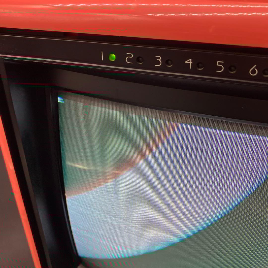 National レトロ　ブラウン管テレビ　ピンクTH11-S29 当時物