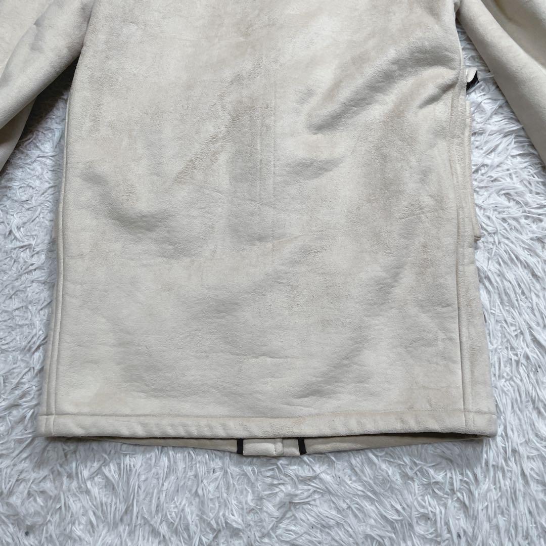 新品　グローバーオール×ナノユニバース　フェイクムートンダッフル　ホワイト　M