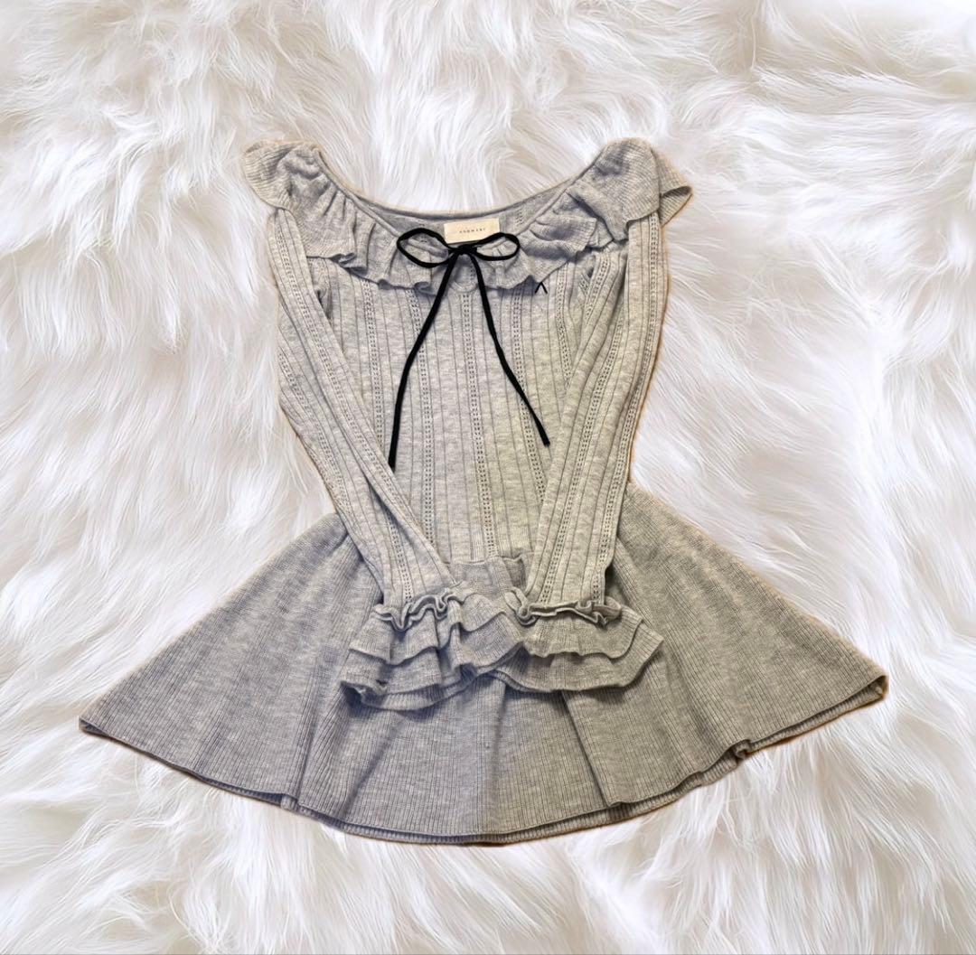 andmary アンドマリー Hana knit mini dress