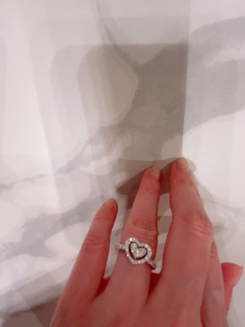 Ponte Vecchio♡ホワイトゴールド ダイヤモンド ハートリング