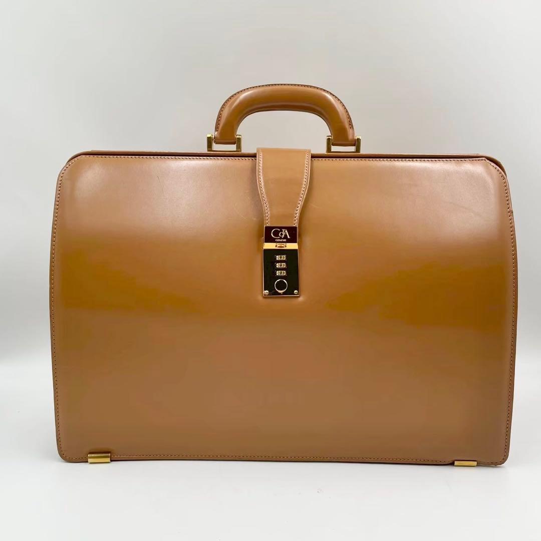 極美品　カランダッシュ　レザーブリーフケース　ダレスバッグ　本革　キャメル