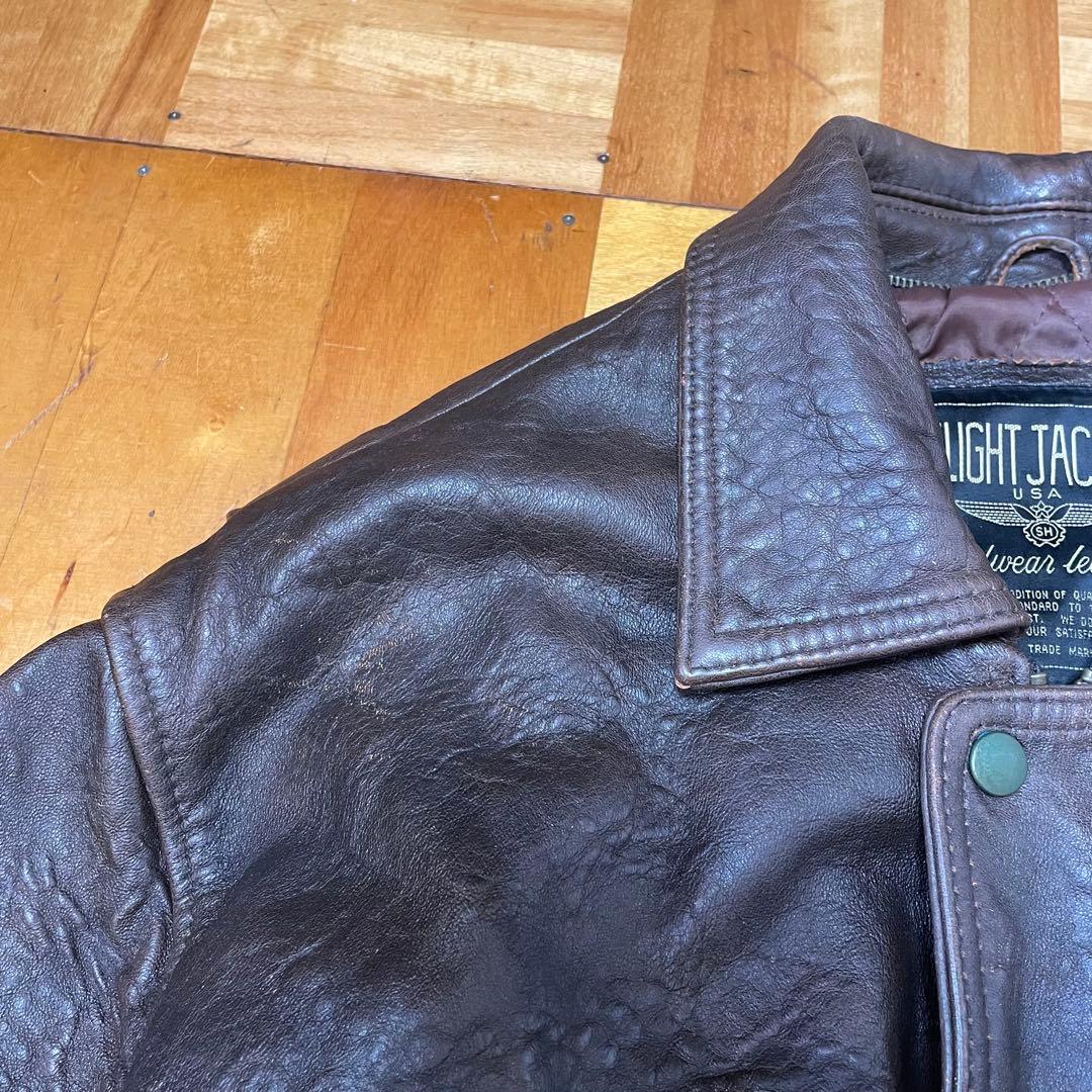 ジャケット・アウター 90s A-2 Leather Flight Jacket VINTAGE