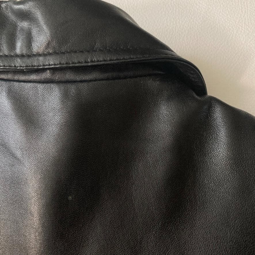 【RAYA】LIBERTE’ TEMPS 短丈レザージャケット 黒 L