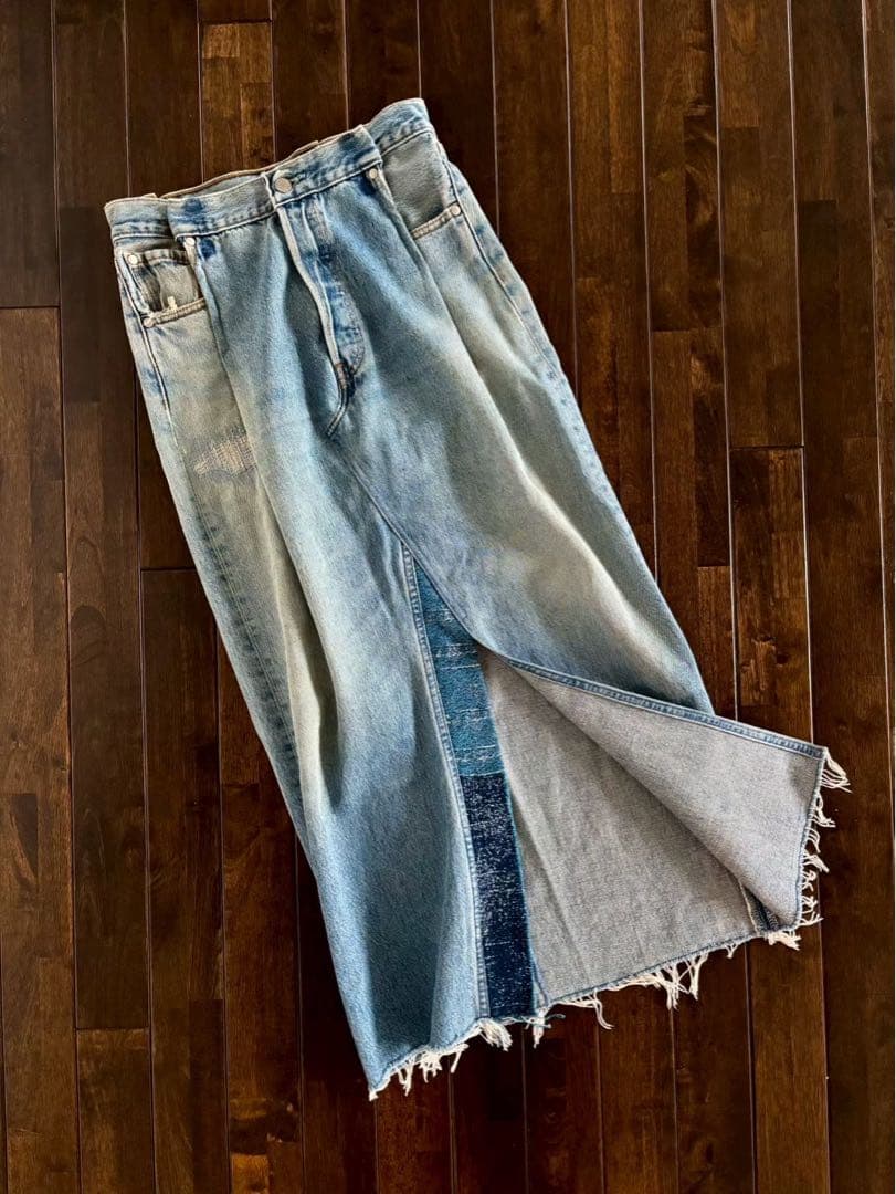 QUIITO キイト/25ss定価3.6万 リメイク デニムスカート 36 美品
