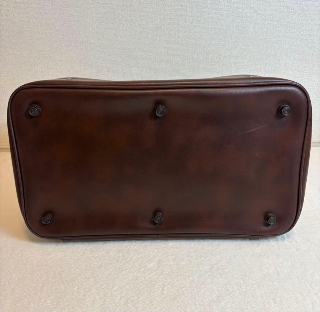 極美品 BURBERRY ボストンバッグ　ノバチェック　2段型PVC レザー鍵付