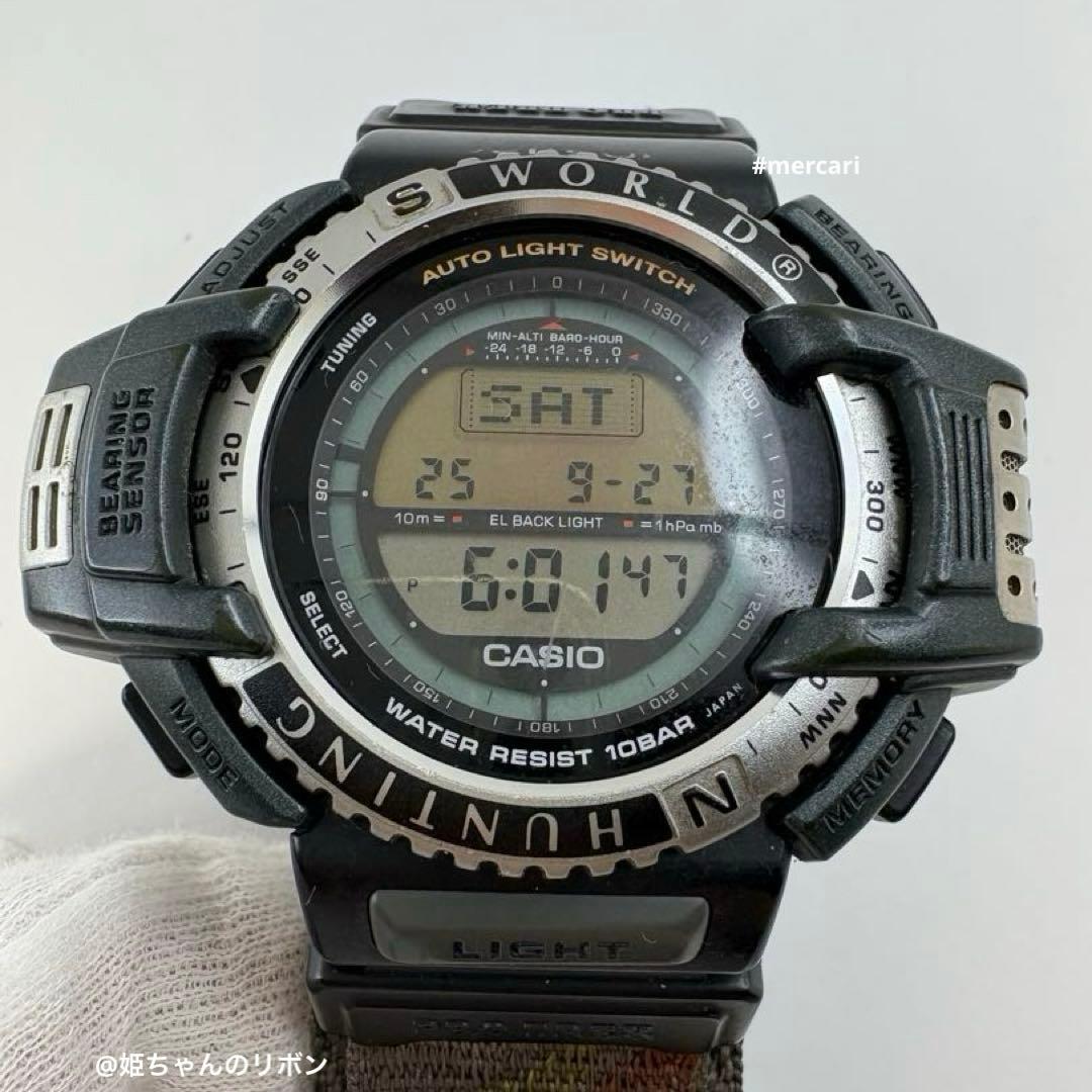 【ポーチ付】CASIOPROTREK PRT-40HWJHUNTINGWORLD