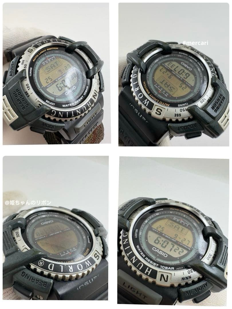 【ポーチ付】CASIOPROTREK PRT-40HWJHUNTINGWORLD