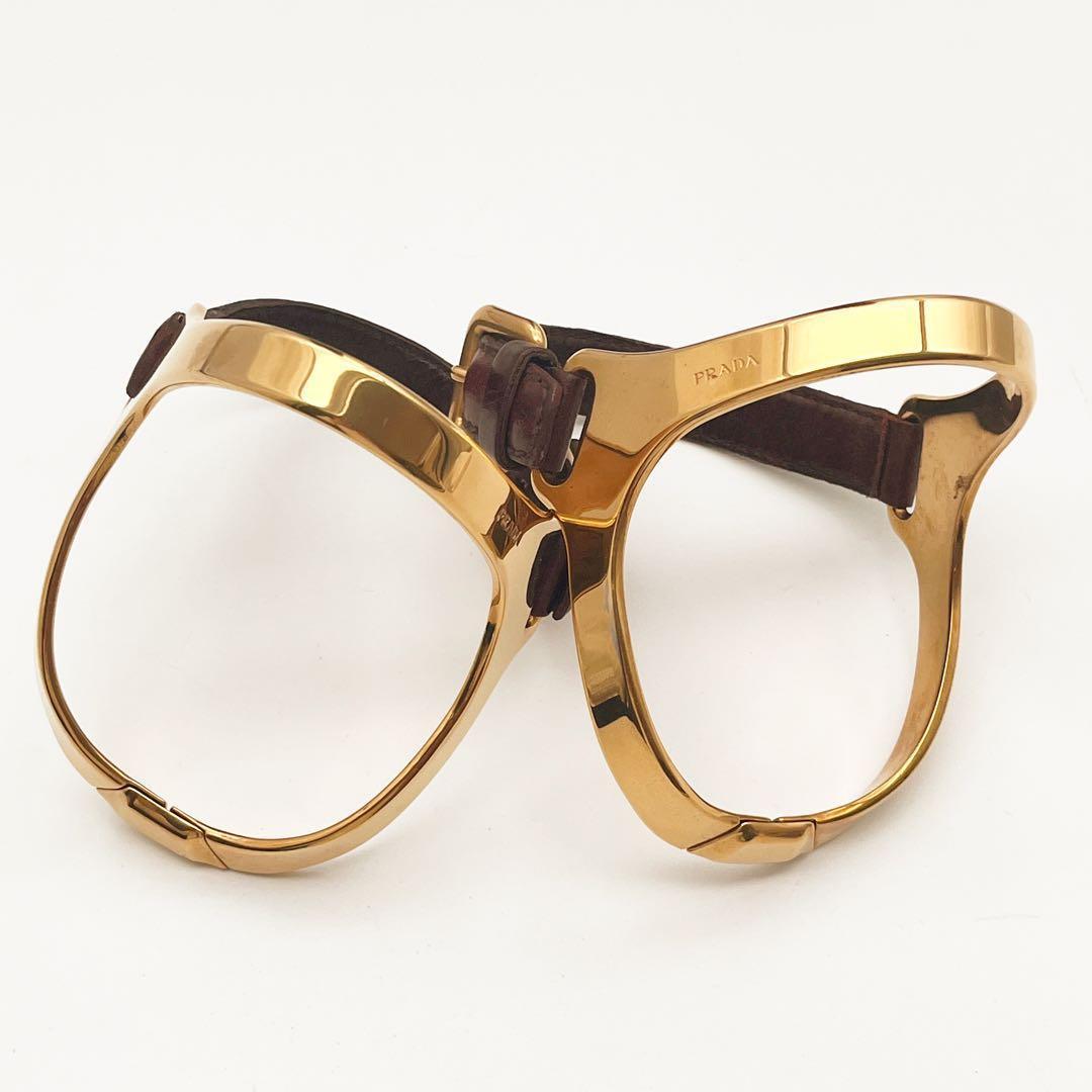 PRADA プラダ 4wayロングブーツ ブラウンレザー ベルトチャーム 21