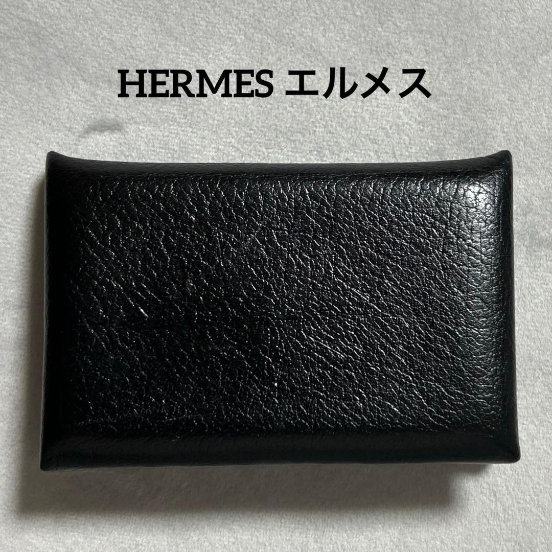 HERMES エルメス カルヴィ カードケース 名刺入れ ブラック 黒