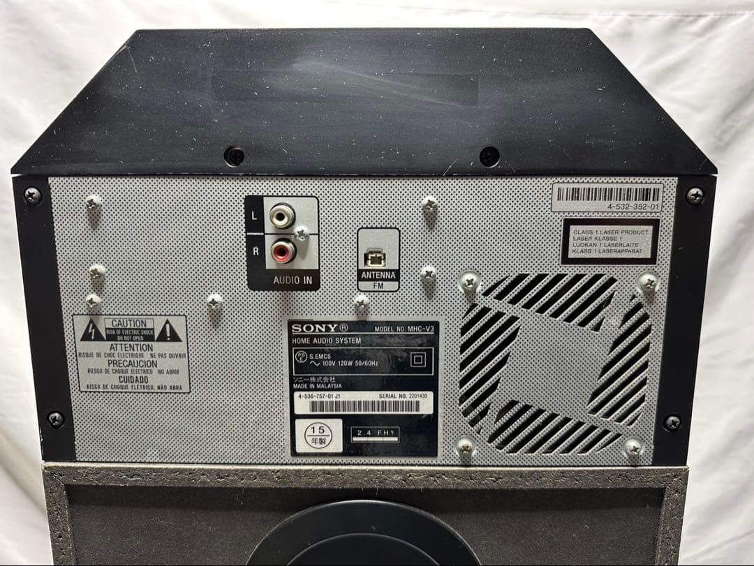 SONY MODEL NO.MHC-V3 コード付き 爆音モンスタースピーカー