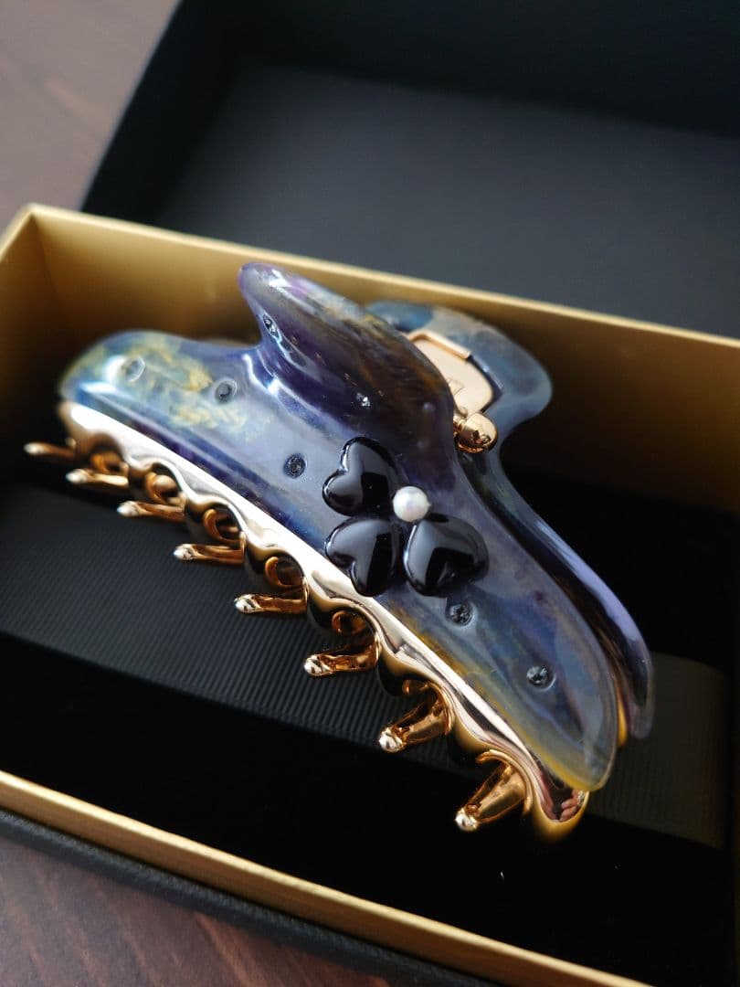 アッカ acca マーブリング ヘアクリップ L