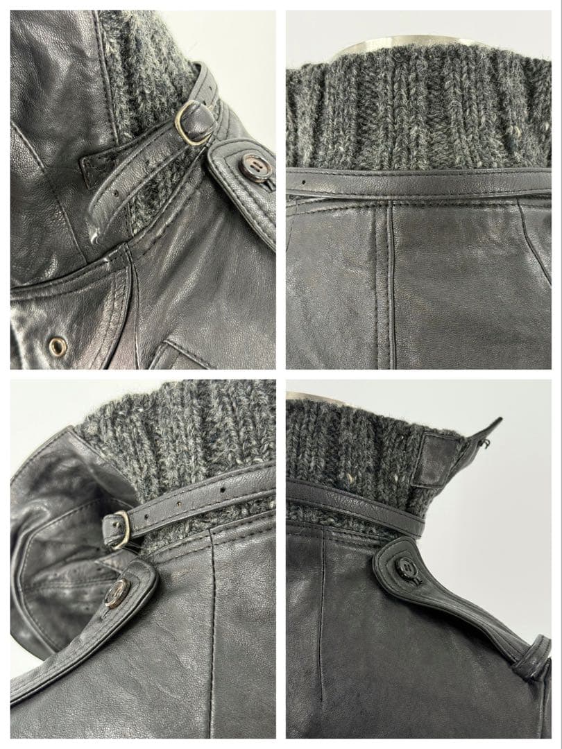 シェアスピリット sharesprit ガスマスク付きレザージャケット 革ジャン