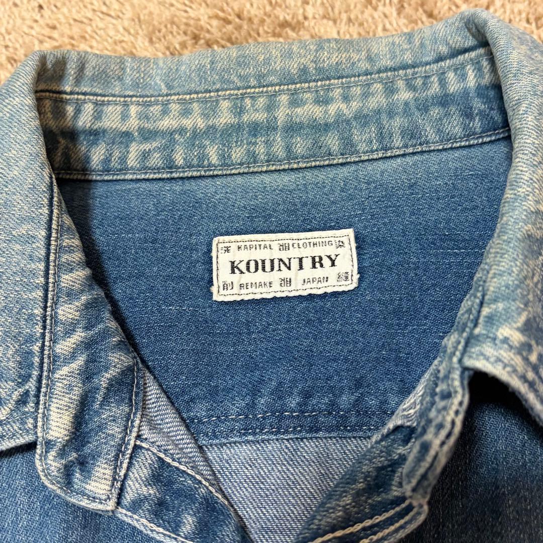 kapital キャピタル 8oz ボーン刺繍 デニムシャツ サイズ4