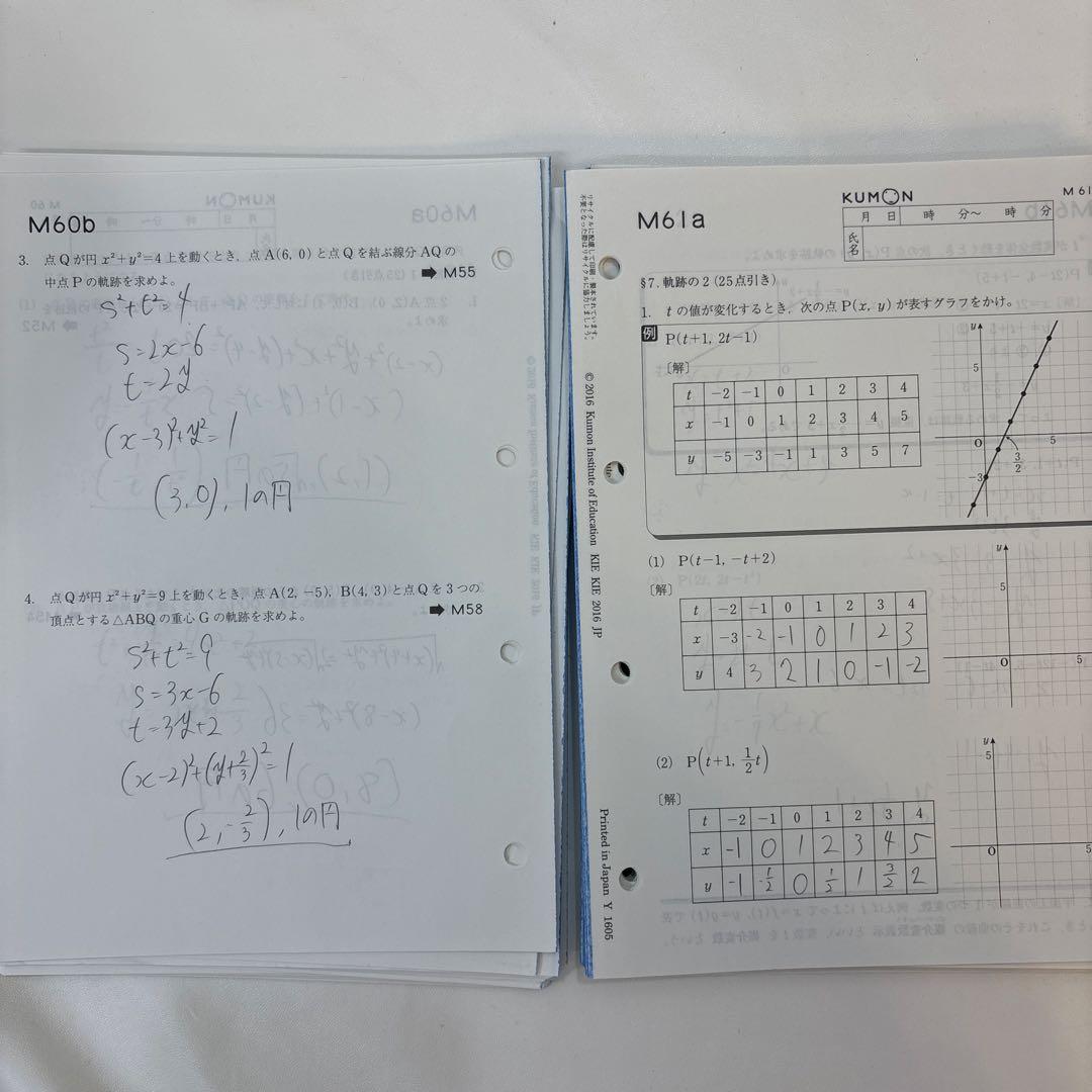 くもん　数学　M 1-200 欠番なし　使用済み