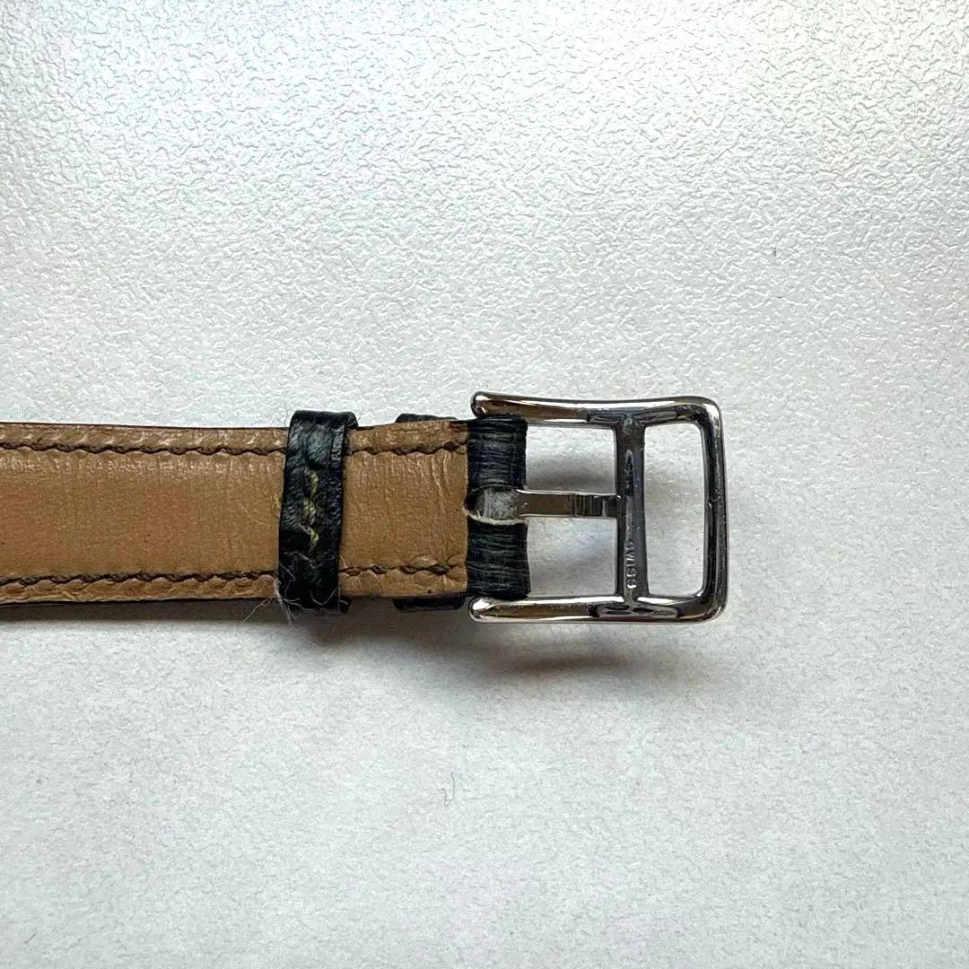 希少【未使用にちかい】エルメスセリエ 腕時計 オーストリッチ　革ベルト　稼働品