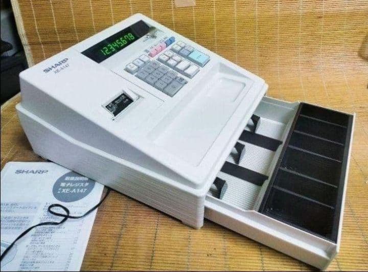 シャープレジスター　XE-A147　PC連携売上管理フル設定無料　622261