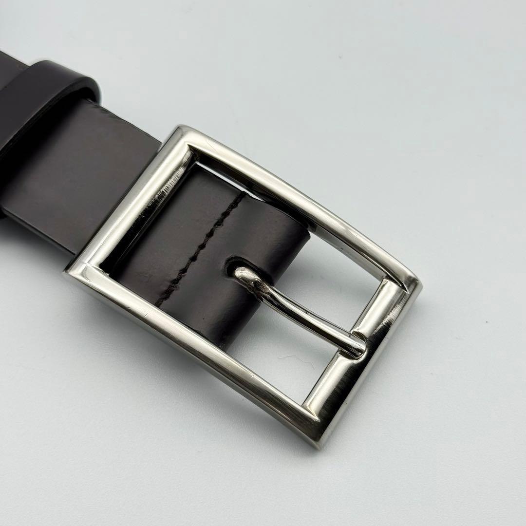 ✨良品✨PRADA ベルト シルバー金具 ビジネス 紳士 ブラック 純正ベルト