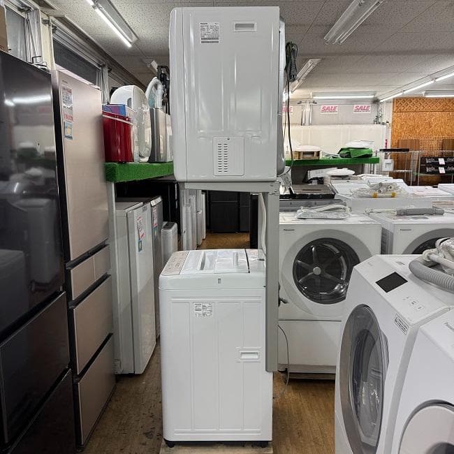 地域限定送料無料　美品 パナソニック 全自動洗濯機・衣類乾燥機 2点セット