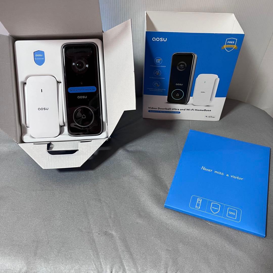 AOSU 5MP画質 インターホン ワイヤレス ドアホン Alexa連動