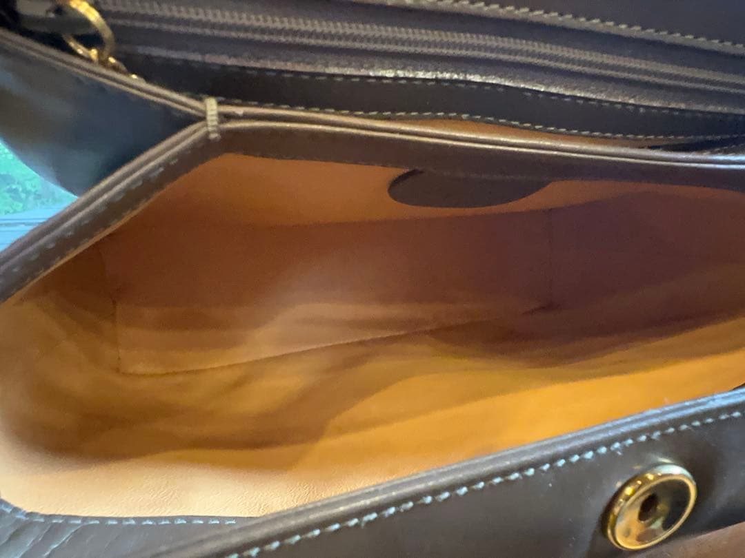 GUCCI グッチ ヴィンテージ バンブー ターンロックバッグ マロンブラウン