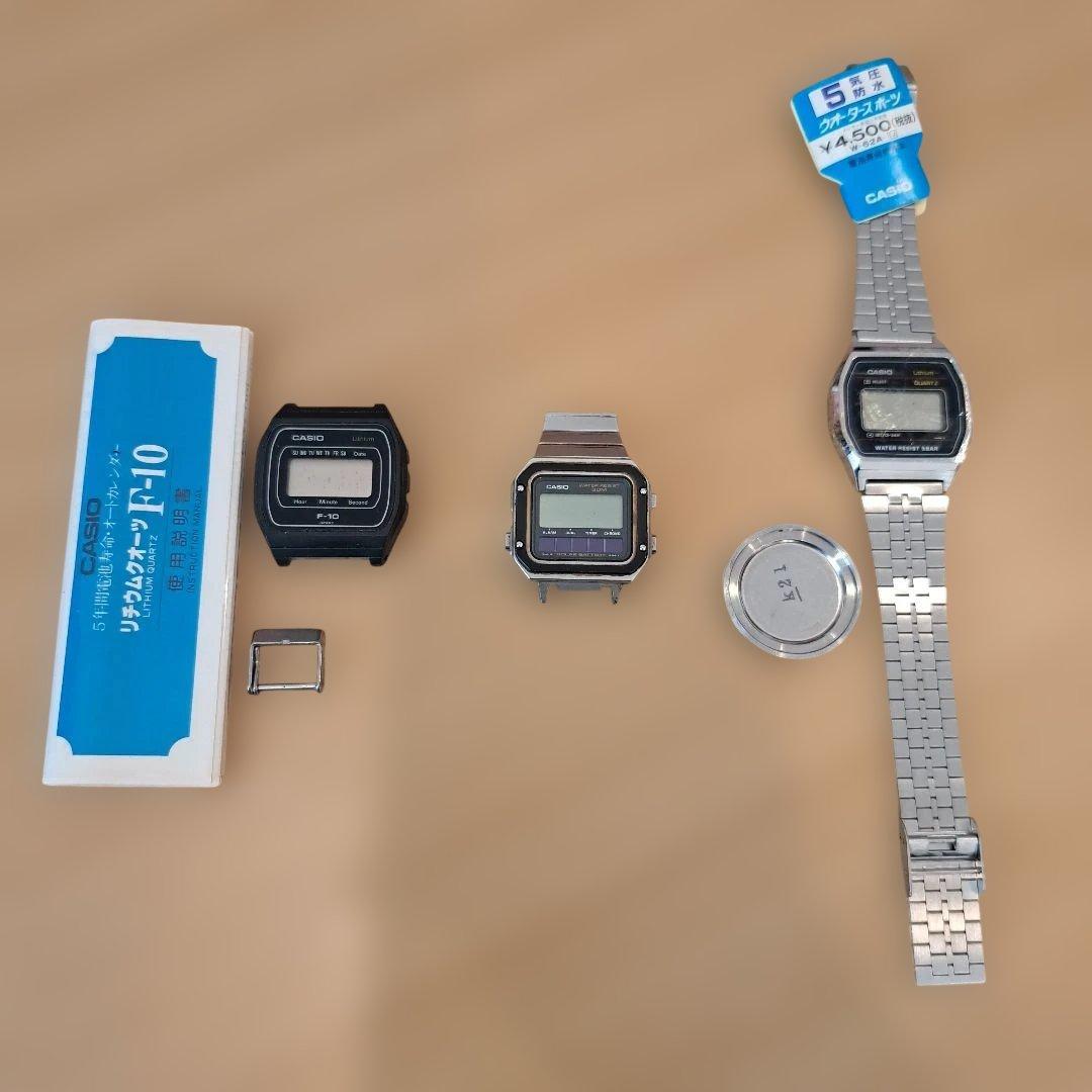 ジャンク　CASIO　F-10、WS-83、W-62A