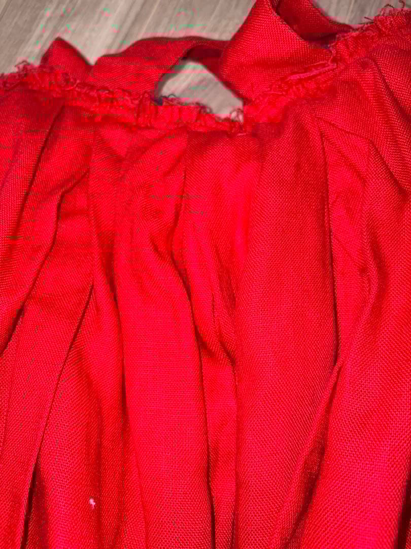 エンジ色/麻★コムデギャルソン吊りスカート