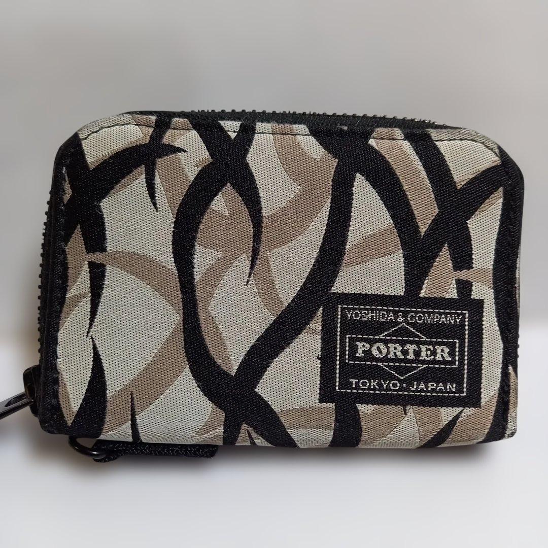(美品) PORTERギリー マルチケース トライバルカモ &カードケース