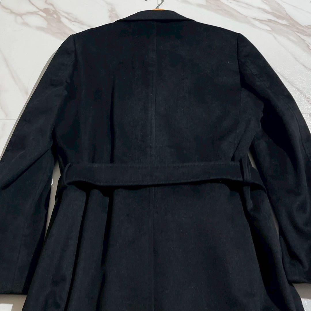 【極美品◦アンゴラ100%✨】プラチナ コムサ チェスターコート ベルト 黒 M