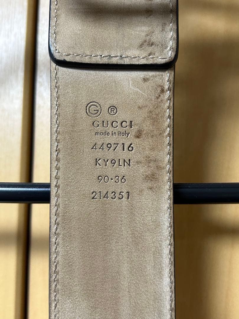 信也 Gucci グッチGGベルト 90サイズ
