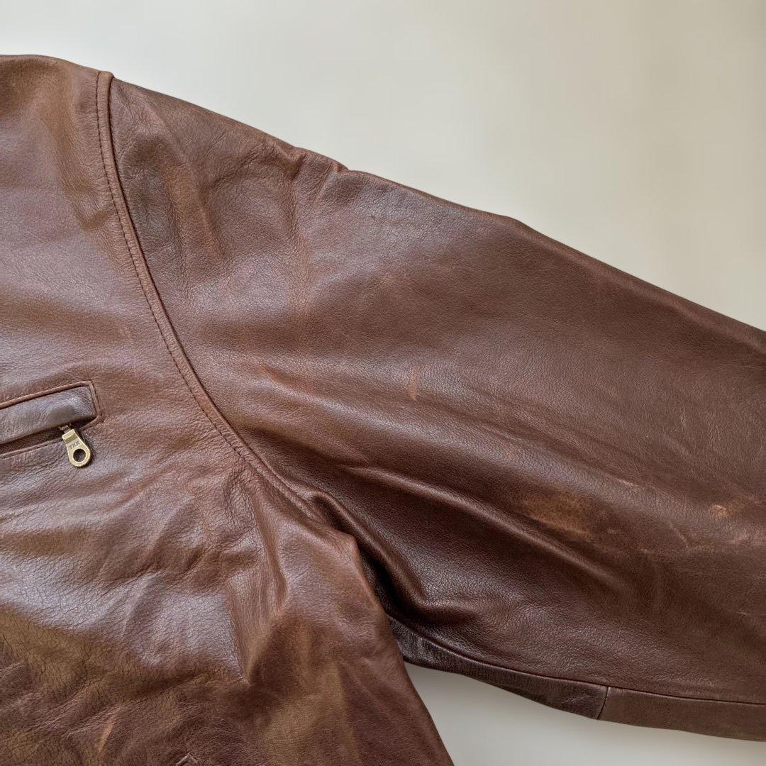 本革レザージャケット　茶色ブラウン　wilsonsウィルソンズ　a-2 牛革