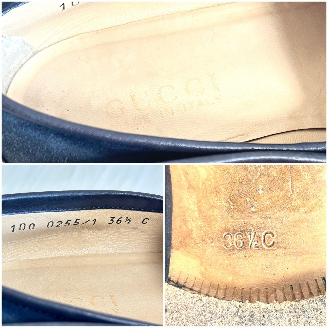 美品✨GUCCI ローファー ホースビット スエード ネイビー イタリア製