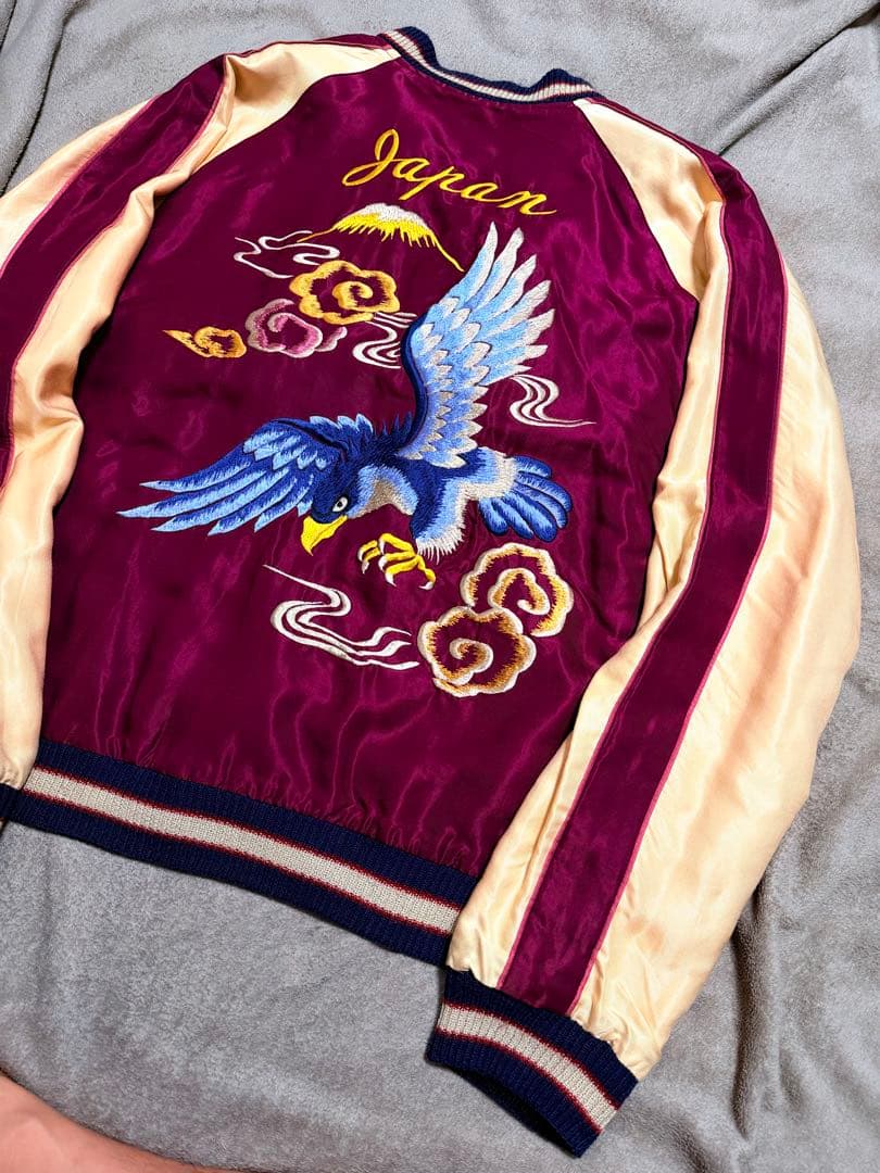 テーラー東洋 ２面用 スカジャン 日本地図 鷹 限定　スカジャン レーヨン