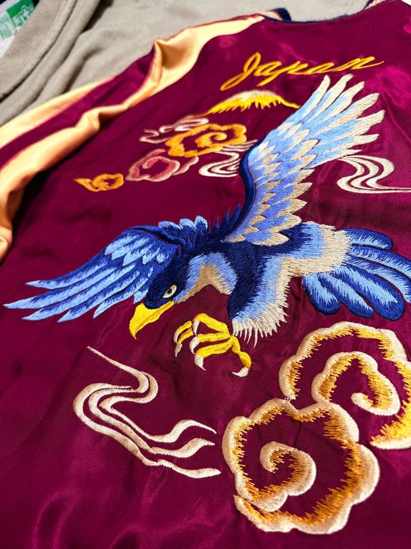 テーラー東洋 ２面用 スカジャン 日本地図 鷹 限定　スカジャン レーヨン