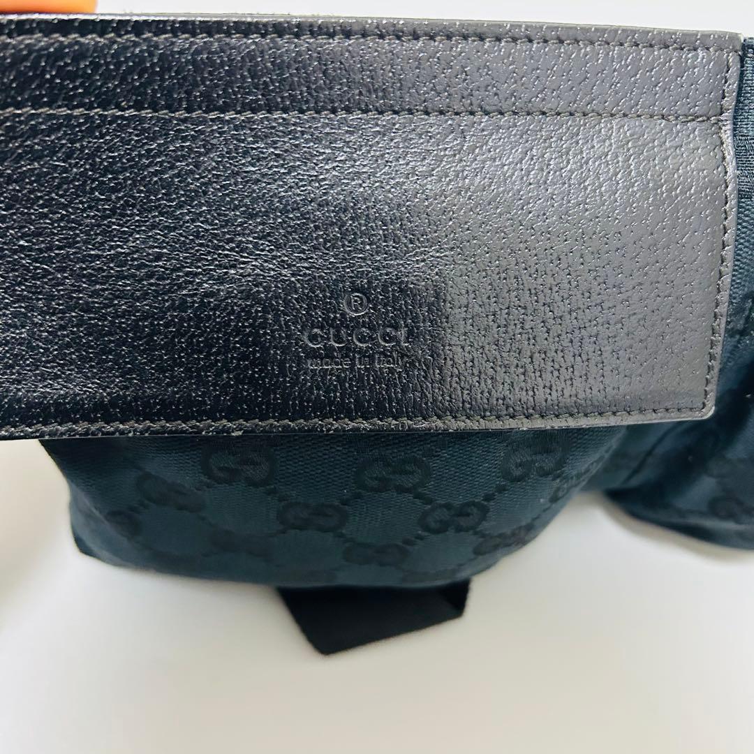 GUCCIグッチ GGキャンバス レザー ボディバッグ ウエストポーチ