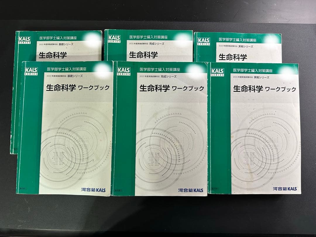 【生命科学フルセット】KALS医学部学士編入生命科学テキスト模試テスト