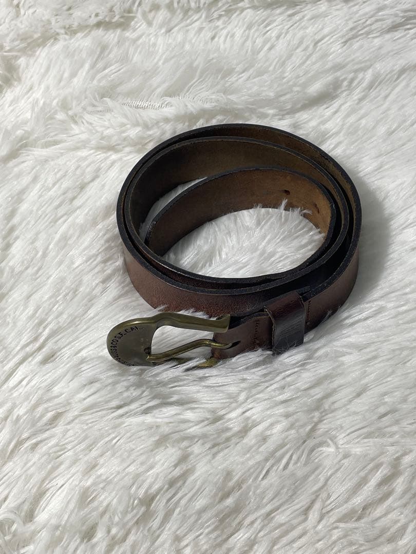 希少　Levi’s リーバイス ベルト USA製 本革 レザー 真鍮バックル