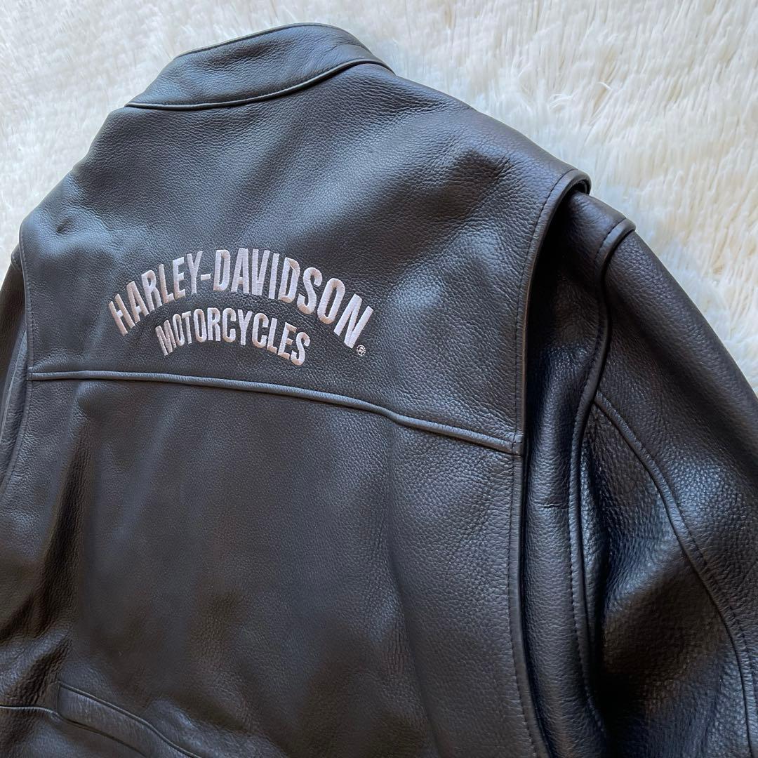 大きいサイズ✨ハーレーダビッドソン　レザージャケット　シングルライダース　XL