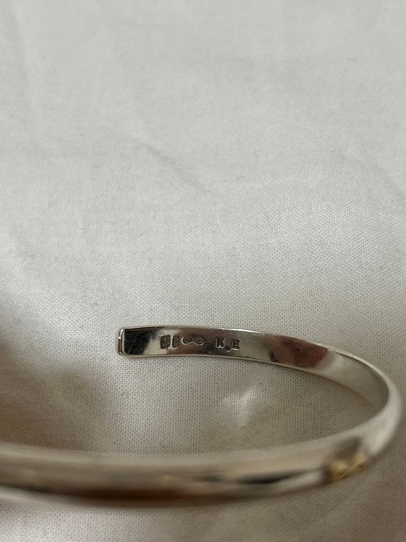 WAKAN SILVER SMITH BN-011 K18マーク付き甲丸バングル