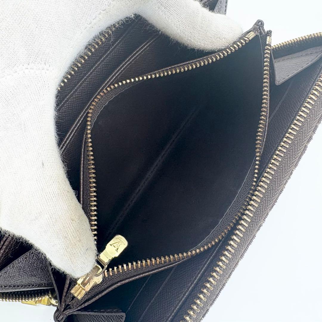 【美品】VUITTON　モノグラム　長財布　ミニラン　ジッピーウォレット　茶色