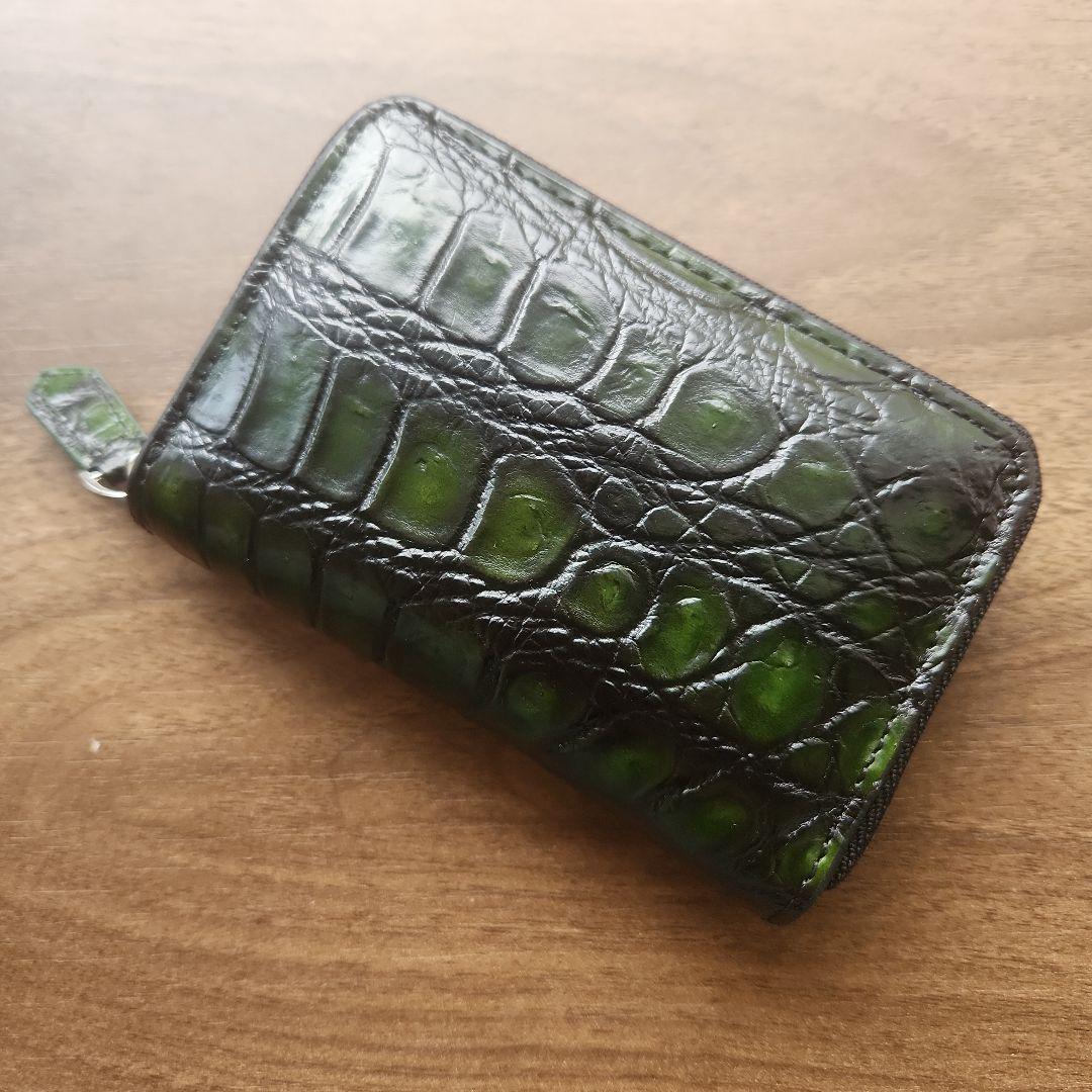☆金運☆実物撮影【クロコダイル】 財布  カードケース ミドルウォレット
